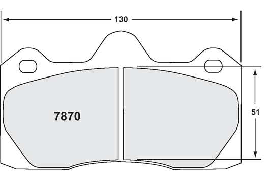 PFC 7870.08.16.44 REAR BRAKE PADS RACE 08 CMPD 16MM AUDI R8 (UPGRADE TO 380MM)