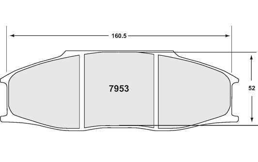 PFC 7953.15.30.44 BRAKE PADS RACE 15 CMPD 30 MM (FOR ZR53 CALIPER) FOR PORSCHE 911 GT3 / GT2 (997)