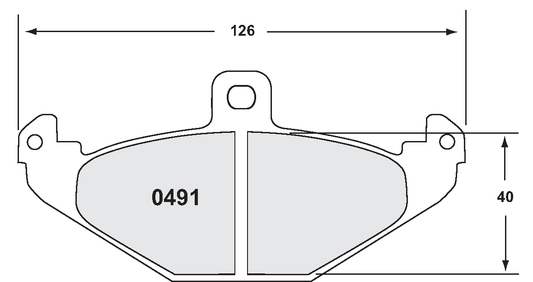 PFC 0491.08.13.44 BRAKE PADS RACE 08 CMPD 13MM REAR DODGE VIPER 8.0 1992-02 (BREMBO)