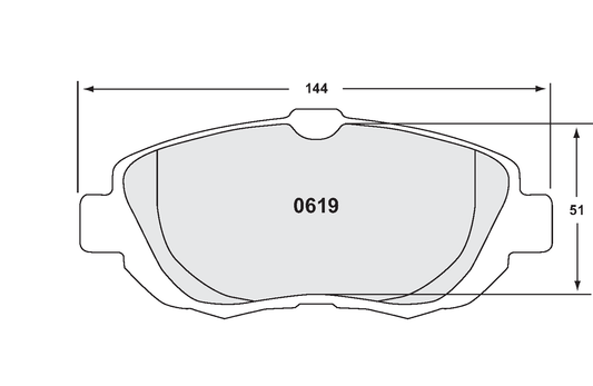 PFC 0619.10 BRAKE PADS Z-RATED FRONT LEXUS IS300 3.0 2000-05 V6