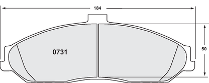 PFC 0731.11.15.44 BRAKE PADS RACE 11 CMPD 15MM FRONT CHEVROLET CORVETTE C6 EXCLUDING Z06/ZR1 2005-
