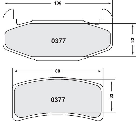 PFC 0377.22 BRAKE PADS Z-RATED CARBON METALLIC