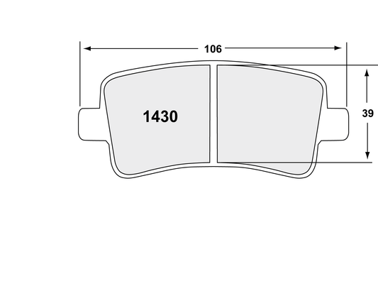 PFC 1430.22 BRAKE PADS Z-RATED CARBON METALLIC REAR CHEVROLET IMPALA 2014
