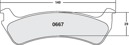 PFC 0667.22 BRAKE PADS Z-RATED CARBON METALLIC FORD EXPLORER (95-01)