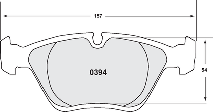 PFC 0394.11.20.44 FRONT BRAKE PADS RACE 11 CMPD 20MM BMW 330I E46, M3 E36/E46, M5 E34