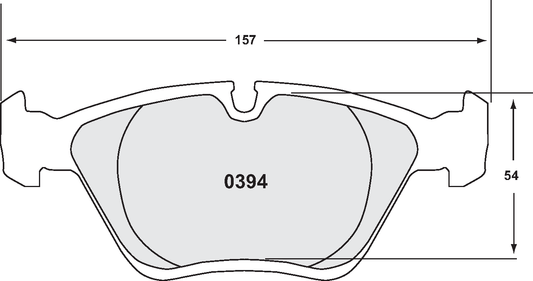 PFC 0394.11.20.44 FRONT BRAKE PADS RACE 11 CMPD 20MM BMW 330I E46, M3 E36/E46, M5 E34