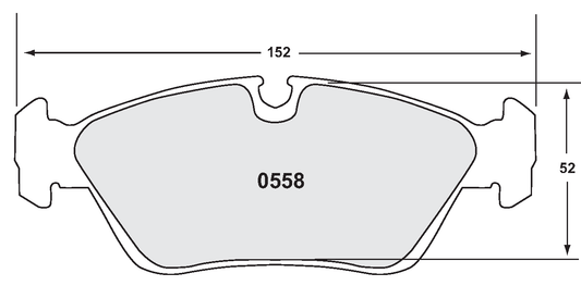 PFC 0558.08.18.44 FRONT BRAKE PADS RACE 08 CMPD 18MM BMW 1 SERIES 2008- E87/Z4 E85/E86