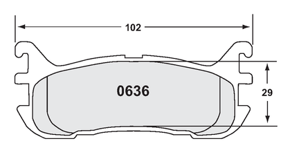 PFC 0636.97.13.44 BRAKE PADS RACE 97 CMPD 13MM REAR MAZDA MX5 1994-05 ROADSTER