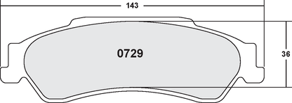 PFC 0729.20 BRAKE PADS Z-RATED CARBON METALLIC