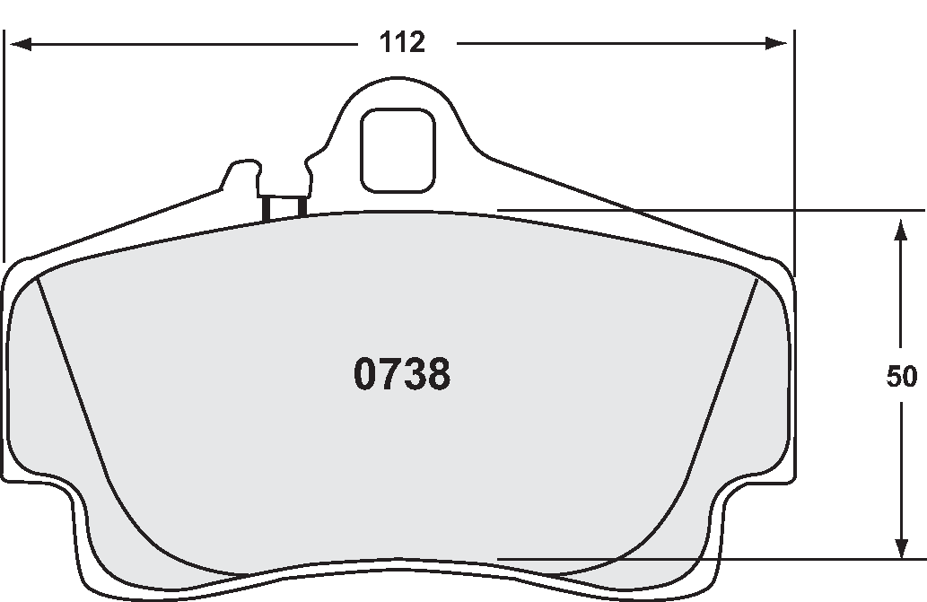PFC 0738.11.16.44 BRAKE PADS RACE 11 CMPD 16MM REAR PORSCHE 718 2016 CAYMAN/S VW TOUAREG 3.6/6.0