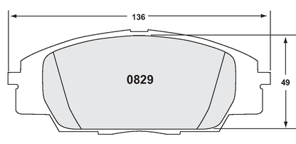 PFC 0829.11.16.44 BRAKE PADS RACE 11 CMPD 16MM FRONT HONDA S2000 1999- 2.0 16V