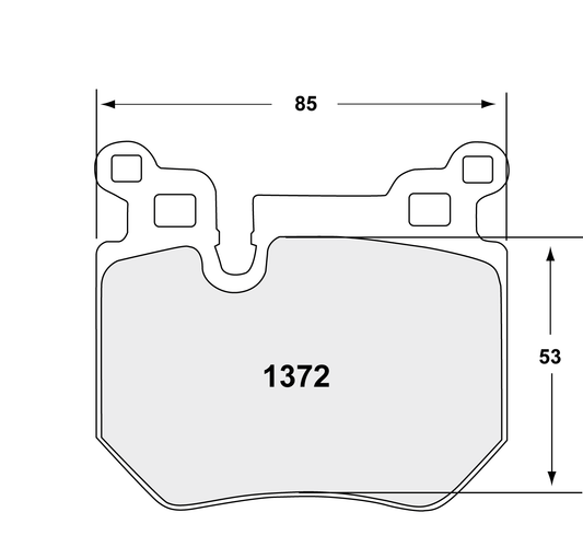 PFC 1372.10 BRAKE PADS Z-RATED CARBON METALLIC REAR BMW 135I 2007-13 E82