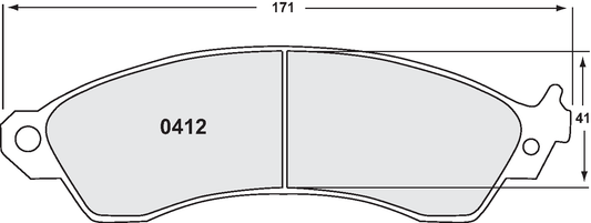 PFC 0412.90.16.04 BRAKE PADS RACE 90 CMPD 16MM D MUSTANG 1995-04