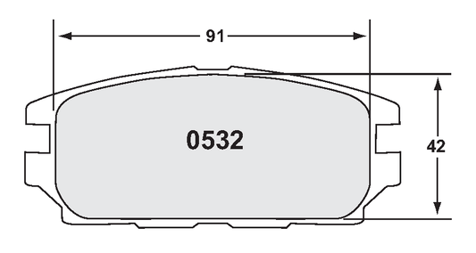 PFC 0532.01.16.44 BRAKE PADS RACE 01 CMPD 16MM REAR MITSUBISHI EVO 4,6,8,9