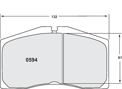 PFC 0594.11.22.44 BRAKE PADS RACE 11 CMPD 22MM FRONT AUDI S8 2002/PORSCHE 996 2000-05 GT3 R & RS (25MM)