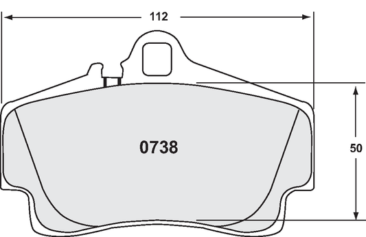 PFC 0738.08.16.44 BRAKE PADS RACE 08 CMPD 16MM REAR PORSCHE 718 2016 CAYMAN/S VW TOUAREG 3.6/6.0