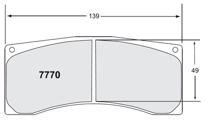 PFC 7770.13.20.34 BRAKE PADS RACE 13 CMPD 20MM MITSUBISHI EVO (GROUP N GRAVEL)