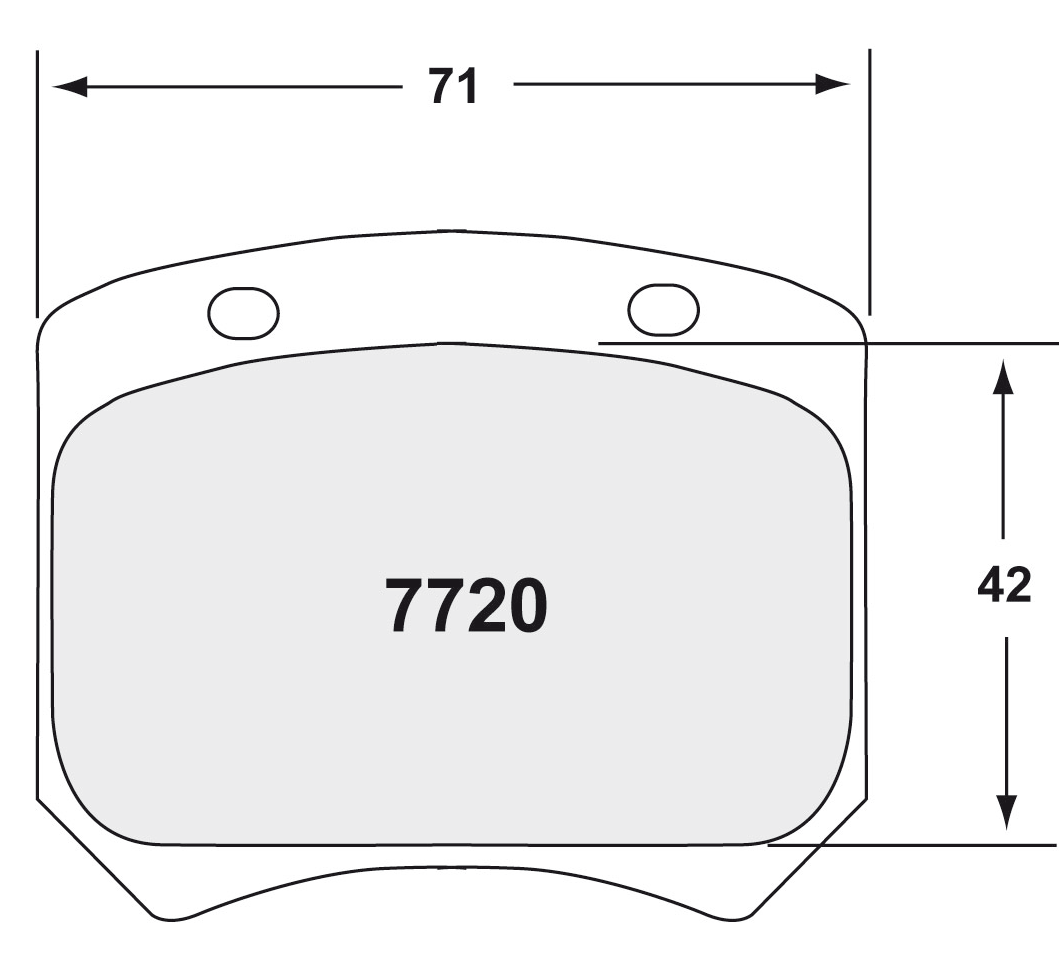 PFC 7720.13.15.44 REAR BRAKE PADS RACE 13 CMPD 15MM MINI 2-PISTON CALIPER /MORGAN/TVR
