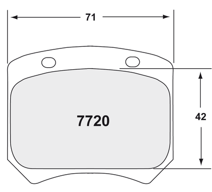 PFC 7720.13.15.44 REAR BRAKE PADS RACE 13 CMPD 15MM MINI 2-PISTON CALIPER /MORGAN/TVR