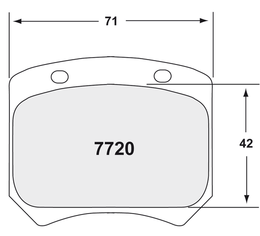 PFC 7720.13.15.44 REAR BRAKE PADS RACE 13 CMPD 15MM MINI 2-PISTON CALIPER /MORGAN/TVR