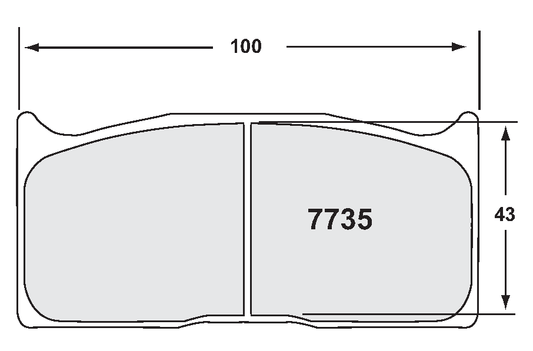 PFC 7735.14.20.34 BRAKE PADS RACE 14 CMPD 20MM REAR MITSUBISHI EVO (GRAVEL/TARMAC) GROUP N