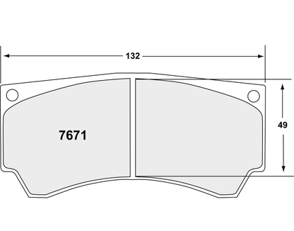 PFC 7671.11.15.44 BRAKE PADS RACE 11 CMPD 15MM REAR MITSUBISHI EVO 5-9 ALCON