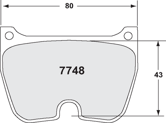 PFC 7748.95.20.08 BRAKE PADS RACE 95 CMPD 20MM BREMBO 8-PISTON