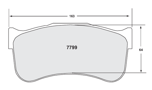 PFC 7799.12.29.44 BRAKE PADS RACE 12 CMPD 29MM NISSAN GT-R35 GT3 (BREMBO 6-PISTON CALIPER)