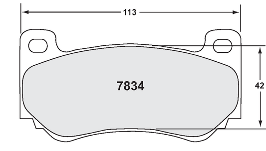 PFC 7834.01.14.44 BRAKE PADS RACE 01 CMPD 14MM LOTUS EXIGE (2006-) SPORT CUP (4 PISTON)