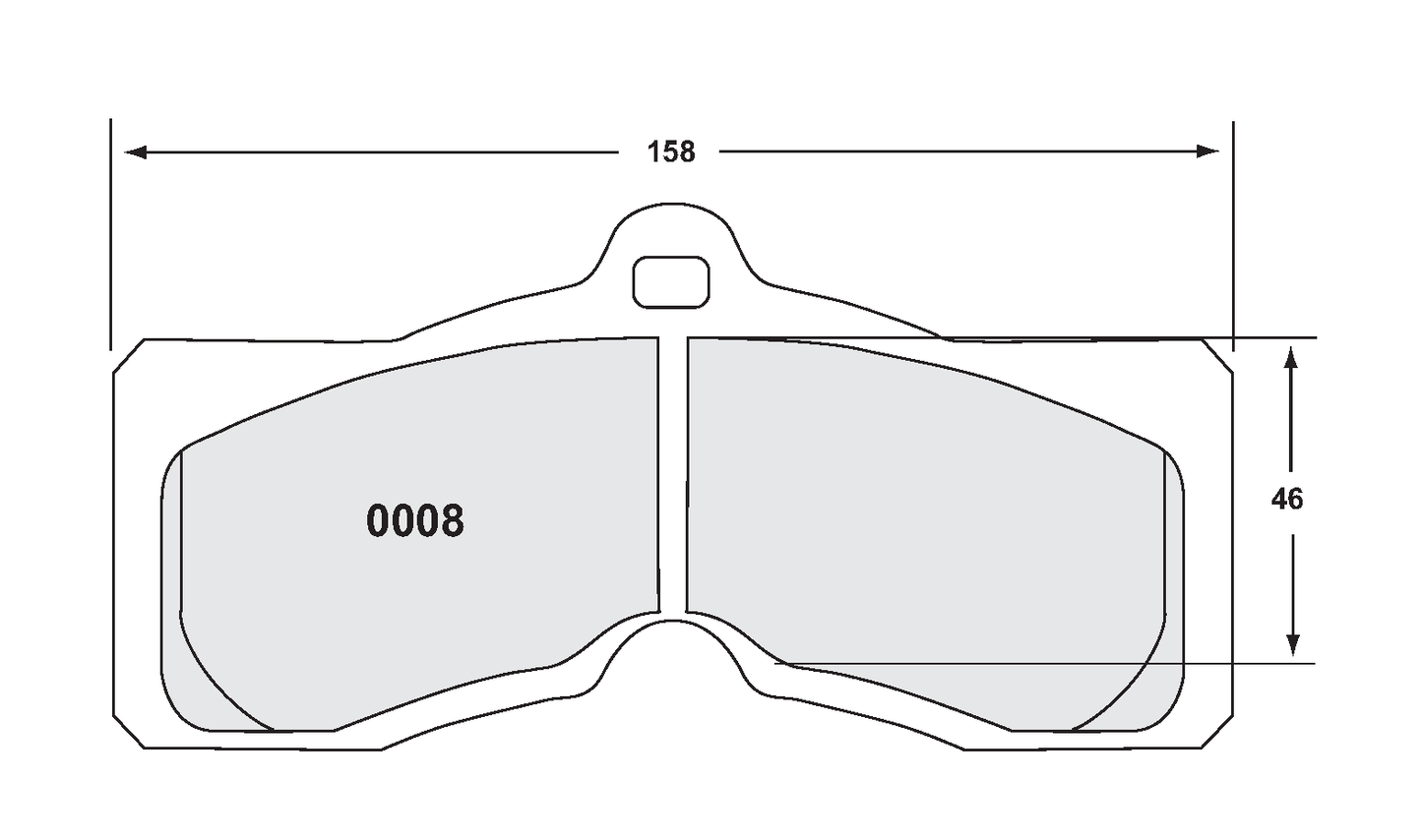 PFC 0008.10 BRAKE PADS FOR CHEVROLET CORVETTE C3 1966-1982
