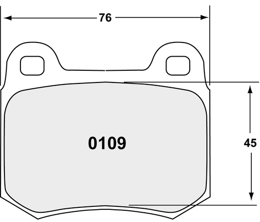 PFC 0109.08.16.44 REAR BRAKE PADS RACE 08 CMPD 16 MM FOR SUBARU STI / MITSUBISHI EVO 5-9 / NISSAN 350Z