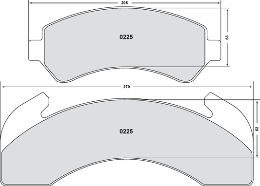 PFC 0225.22 BRAKE PADS Z-RATED CARBON METALLIC