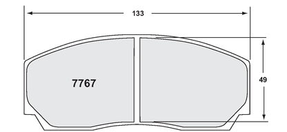 PFC 7767.11.17.44 FRONT BRAKE PADS 11 CMPD 17MM FOR D2 / K-SPORT 6-PISTON