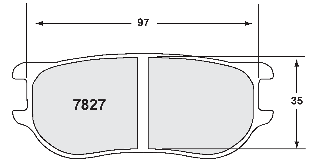 PFC 7827.93.20.34 BRAKE PADS RACE 93 CMPD 20MM ZR20, ZR24 & ZR43 S (35MM RADIAL DEPTH)