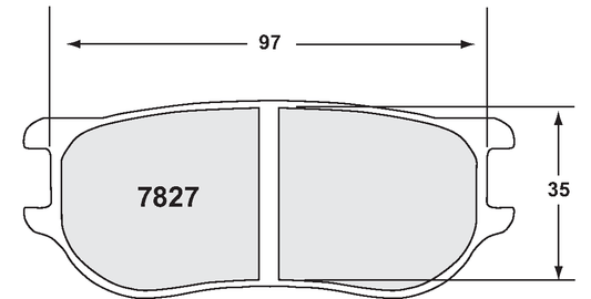 PFC 7827.93.20.34 BRAKE PADS RACE 93 CMPD 20MM ZR20, ZR24 & ZR43 S (35MM RADIAL DEPTH)