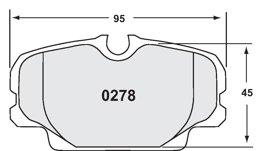 PFC 0278.11.17.44 FRONT BRAKE PADS RACE 11 CMPD 17MM MERCEDES-BENZ W201 190 1.8/2.0/2.3