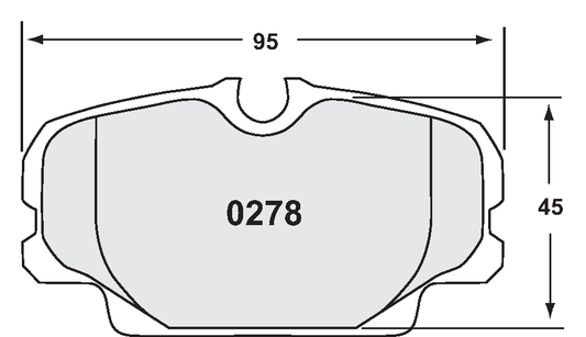 PFC 0278.11.17.44 FRONT BRAKE PADS RACE 11 CMPD 17MM MERCEDES-BENZ W201 190 1.8/2.0/2.3