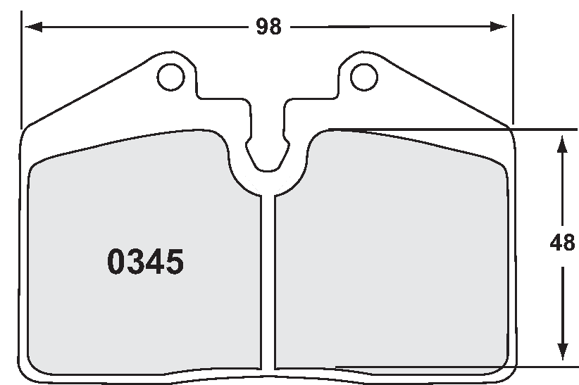 PFC 0345.11.17.44 REAR BRAKE PADS RACE 11 CMPD 17 MM FOR PORSCHE 911 CARRERA (993) / TURBO / TURBO S (964)