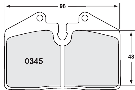 PFC 0345.11.17.44 REAR BRAKE PADS RACE 11 CMPD 17 MM FOR PORSCHE 911 CARRERA (993) / TURBO / TURBO S (964)