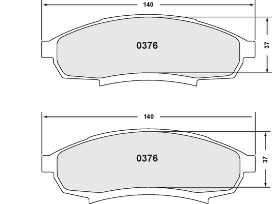 PFC 0376.22 BRAKE PADS Z-RATED CARBON METALLIC