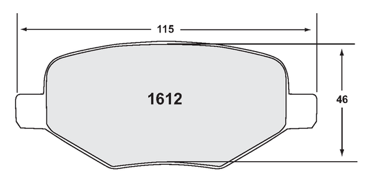 PFC 1612.22 BRAKE PADS Z-RATED CARBON METALLIC