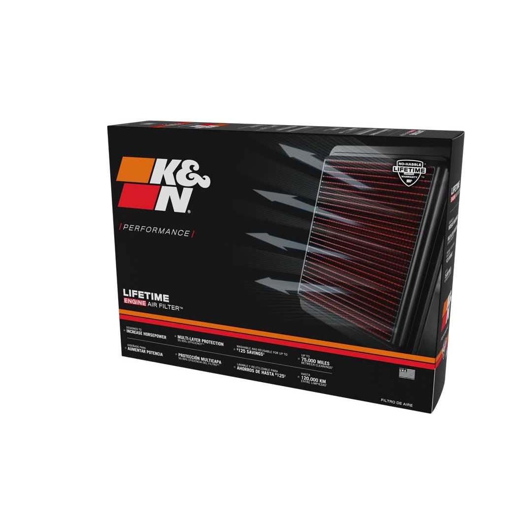 K&N 33-3177 High-Flow Original Lifetime Engine Air Filter - TOYOTA LAND CRUISER V6-3.3L DSL