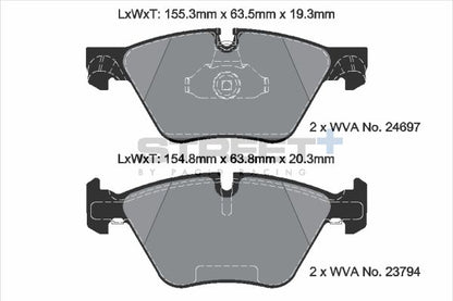 PAGID Racing T8089SP2001 STREET+ Brake Pads