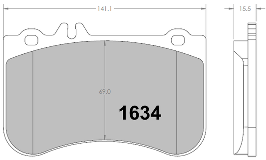 PFC 1634.10 FRONT BRAKE PADS Z-RATED MERCEDES-BENZ A45S W176 / CLA45 C117 / X117/SLC R172