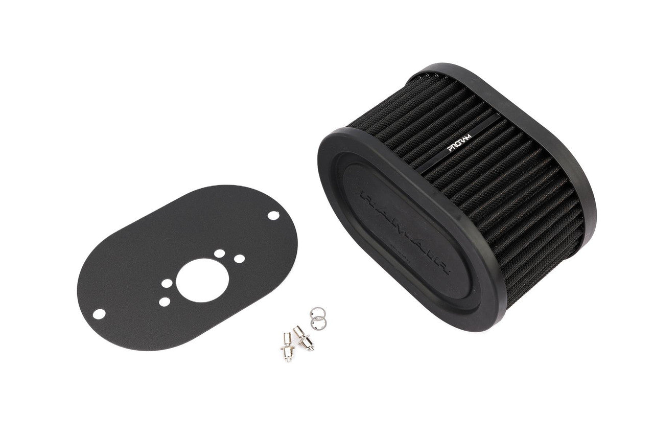 Ramair Pleated Carburettor Intake Air Filter Baseplate to fit SU HS6 Mini Offset 100mm | ML Performance Car Parts