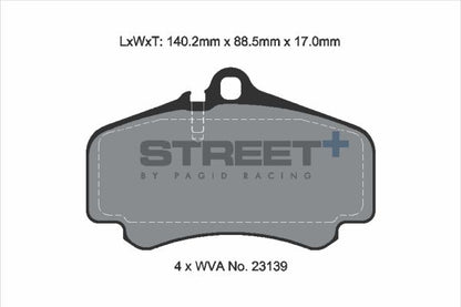 PAGID Racing T8224SP2001 STREET+ Brake Pads
