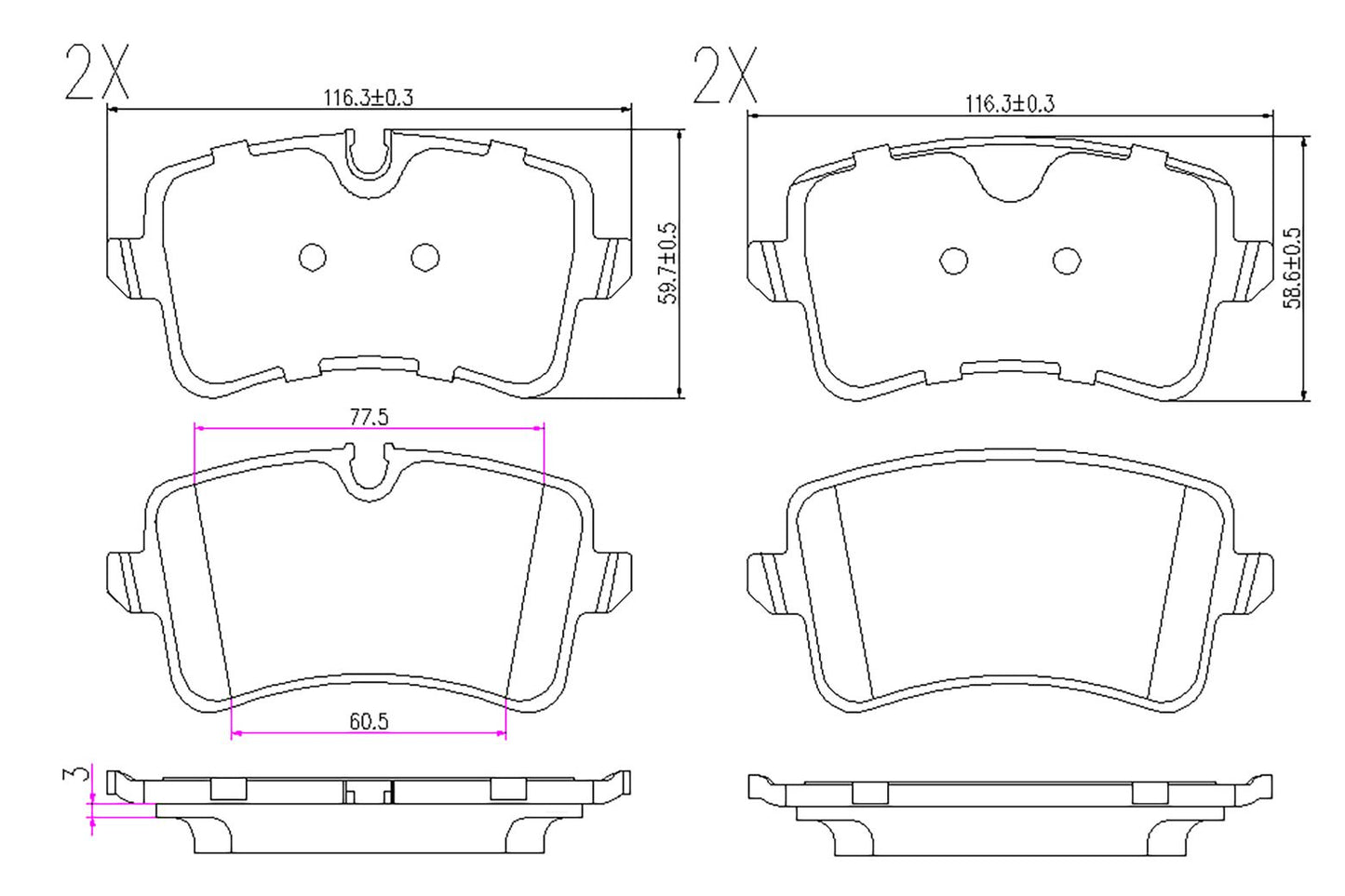 BOGAP A8210231 Brake Pad Set, Disc Brake | ML Performance Car Parts