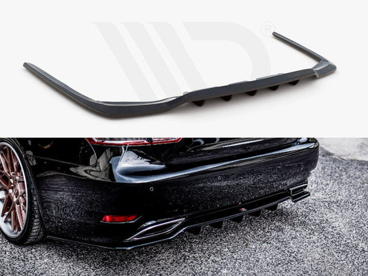 Maxton Design Lexus LS MK4 Facelift Central Rear Splitter (with Vertical Bars)