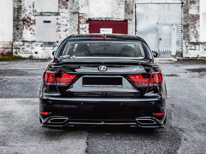 Maxton Design Lexus LS MK4 Facelift Central Rear Splitter (with Vertical Bars)