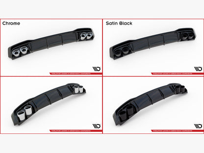 Maxton Design Audi A3 S-Line Sedan 8Y Rear Valence Diffuser + Exhaust Ends Imitation